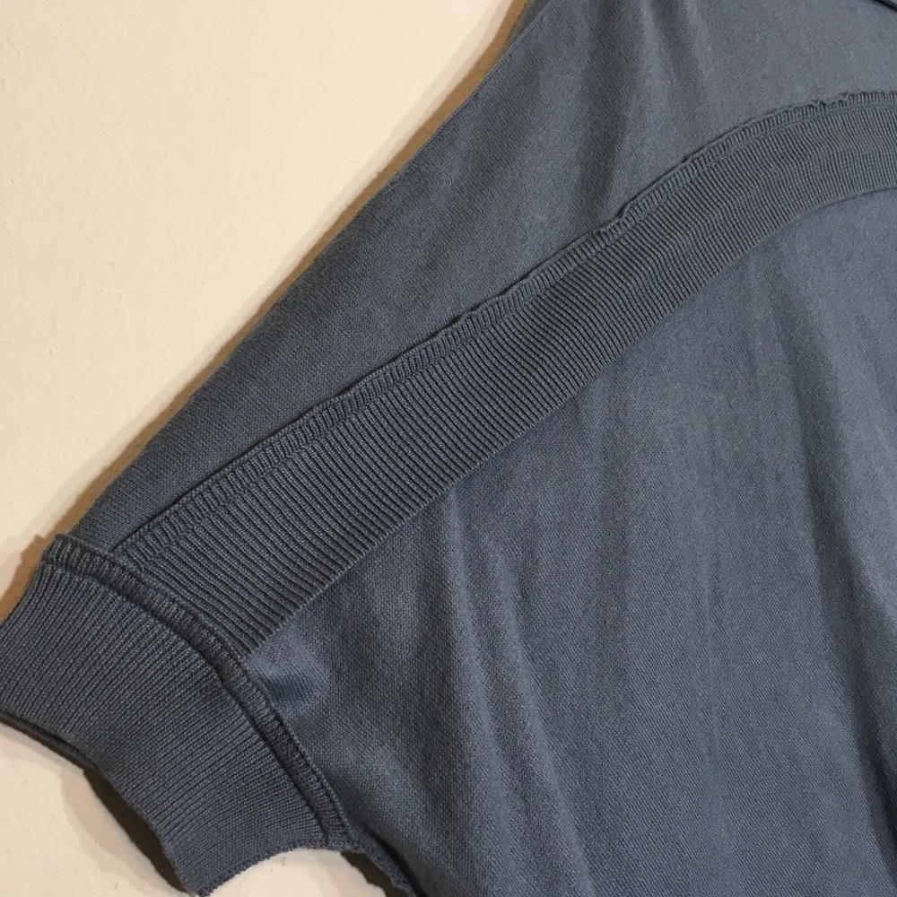 PLANET Oversized Top Uneven Knit Modern Urban Blue - Picture 5 of 8